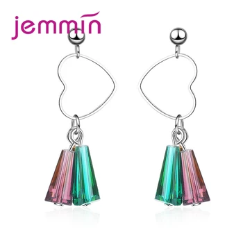 

Classic Romantic Temperament Female Colorful Crystal Drop Earring for Women Girl Party Earrings Jewelry New Arrive