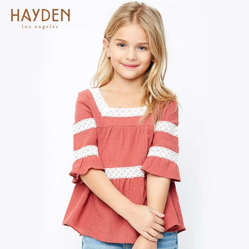 HAYDEN meninas blusas de verão camisas rosa tamanho 8 12 14 anos
