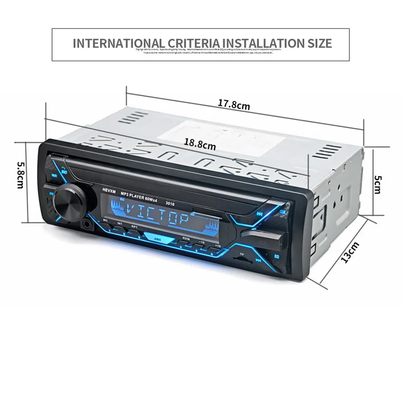 Destacável do Carro Rds + Bluetooth Rádio Estéreo Automotivo Mais Novo fm am tf - Usb 3.5 Aux-in 1 Din 12v Painel Mp3 Player In-dash 22 Rádio estéreo automotivo rds + bluetooth, mais