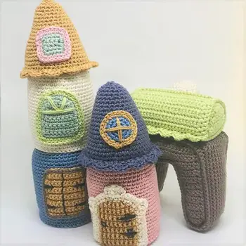 

crochet toys amigurumi castal blocks model number 0953