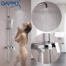 GAPPO wall mounted bathroom shower faucet set bathtub shower faucets Bath Shower tap shower head mixer Sanitary Ware Suite G2439 gappo bath shower faucets set bathroom shower tap wall mounted faucet mixer wall shower set waterfall abs panel massage ga2401