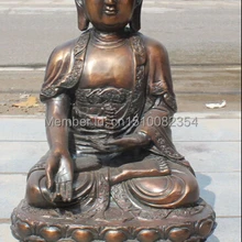 2" Китайский Тибет Шакьямуни Шакьямуни Будда Амитабха Лотоса Ступа Башня Статуя