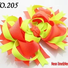 20 шт 4,5 'неоновые банты для волос неоновые забавные, для волос бантики для волос Зажимы аксессуары