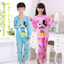 Hot kids pajamas sets Lovely cartoon Sleepwear Children Home wear Boys Girls long-sleeved nightwear models baby Clothes