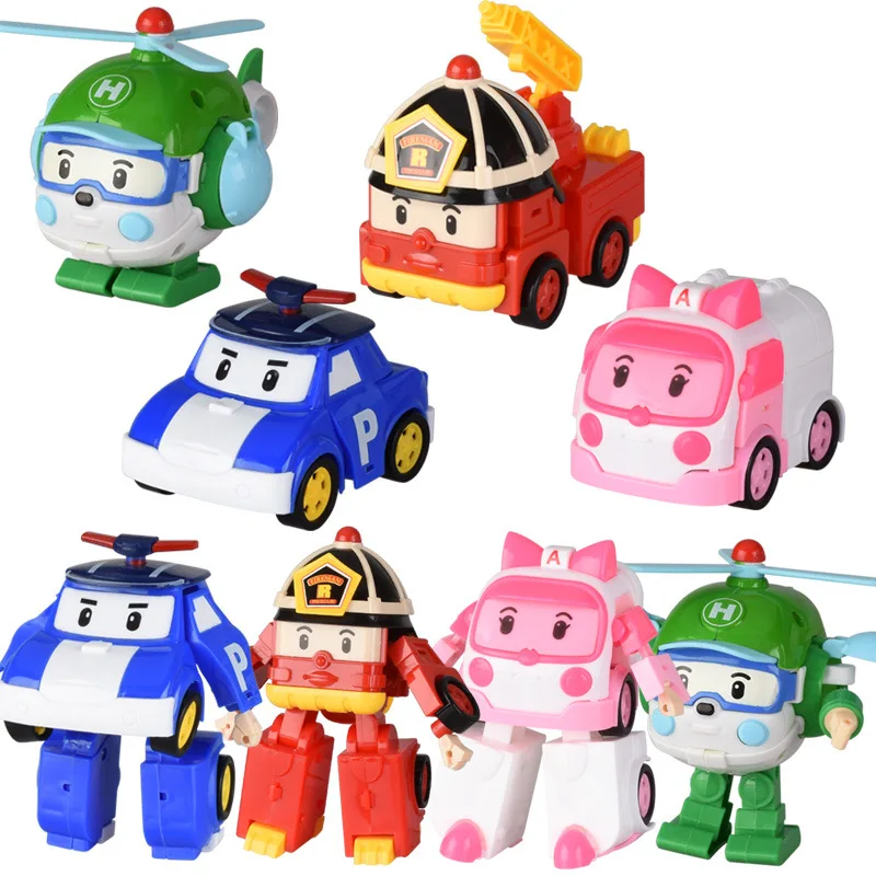

Acion Figure Robocar Korea Robot Car Transformation Toys POLI fire truck manual deformation Kid boys Gift for Children