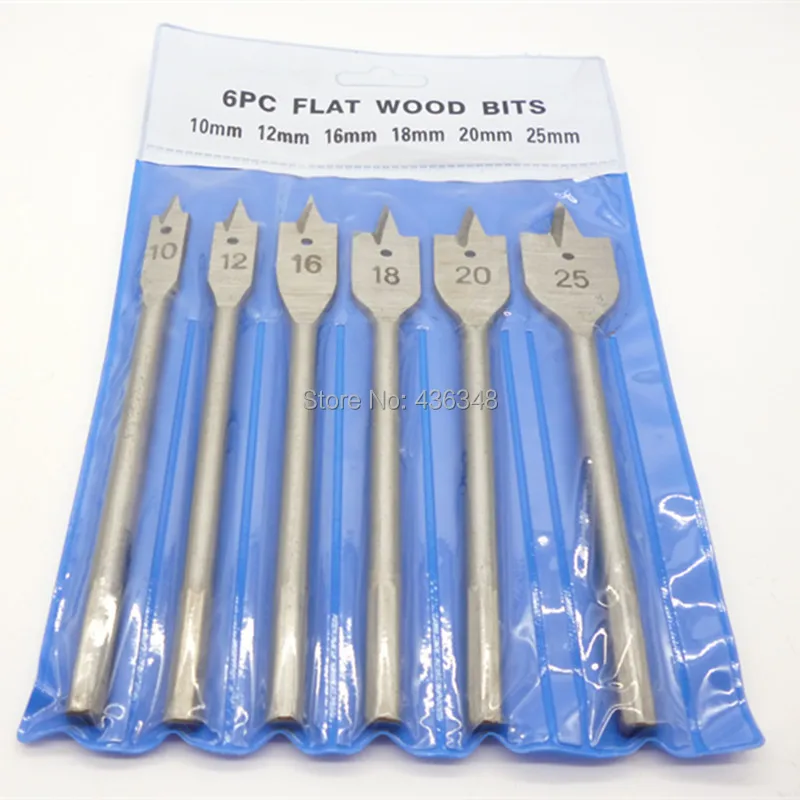 Spade Drill Bit Set Paddle Wood Boring Flat Woodworking