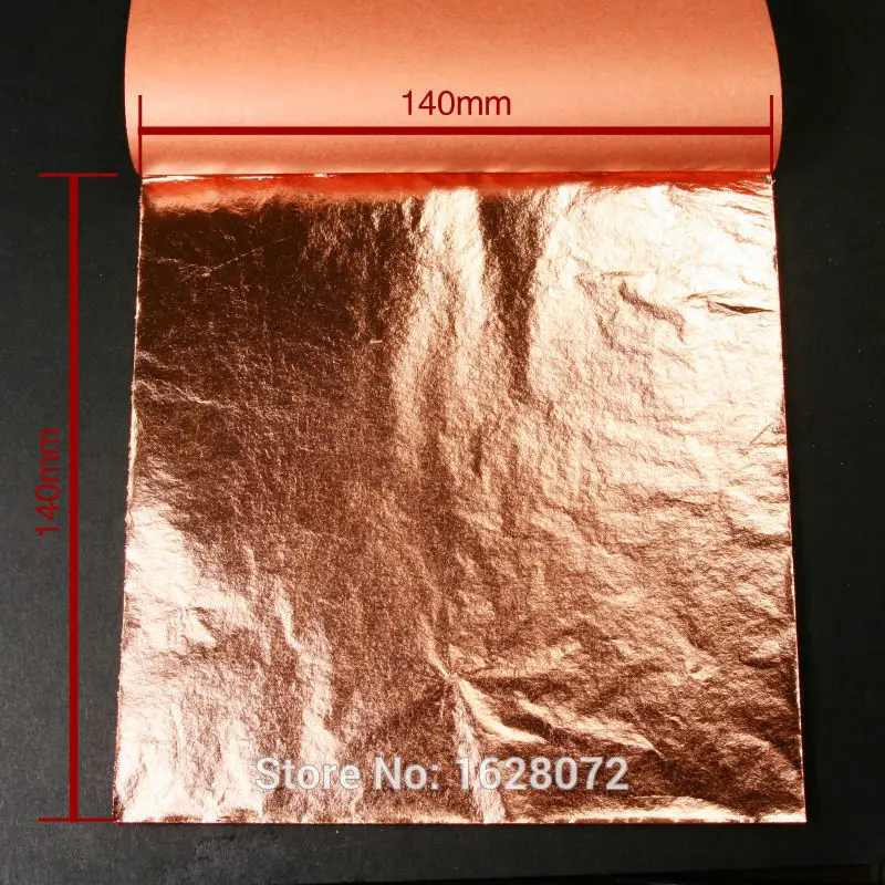 Italian Genuine Copper Leaf 25 sheets/booklet Size 14 x 14 cm Metal