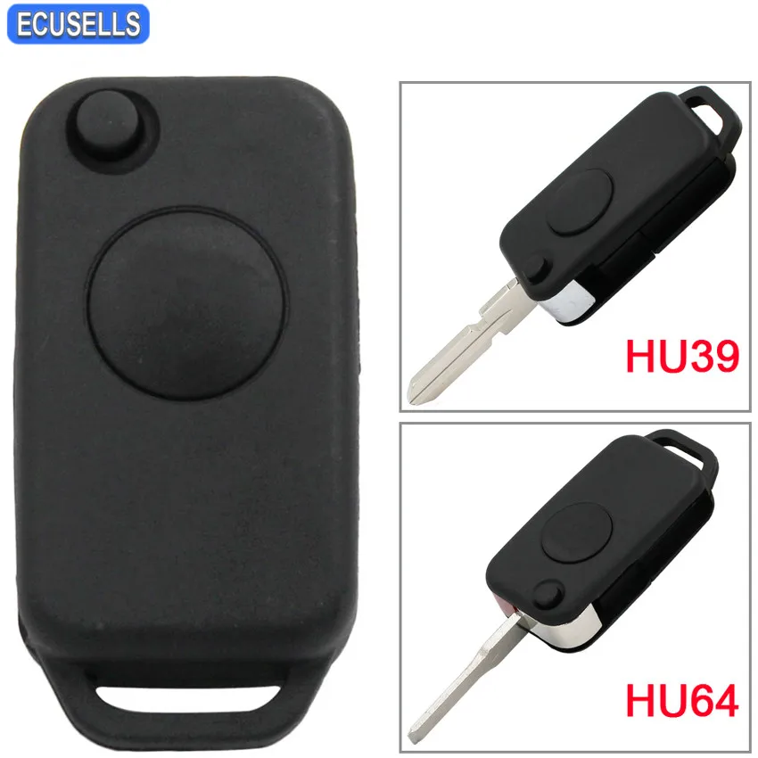 

1 Button Folding Flip Remote Key Shell Case Fob For Mercedes Benz ML320 ML55 AMG C230 S500 E420 500SL C280 HU39/HU64 Uncut Blade