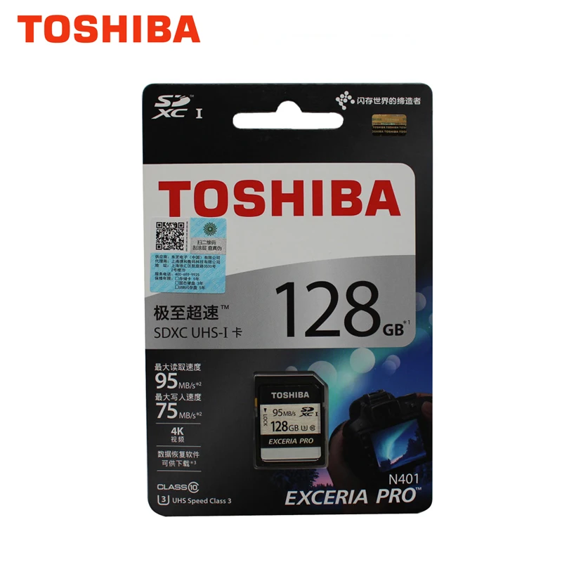 Оригинальный Toshiba exceria pro SD карта N401 флэш памяти UHS I U3 32 Гб 64 128 класс 10 4K UltraHD SDHC SDXC|sdhc