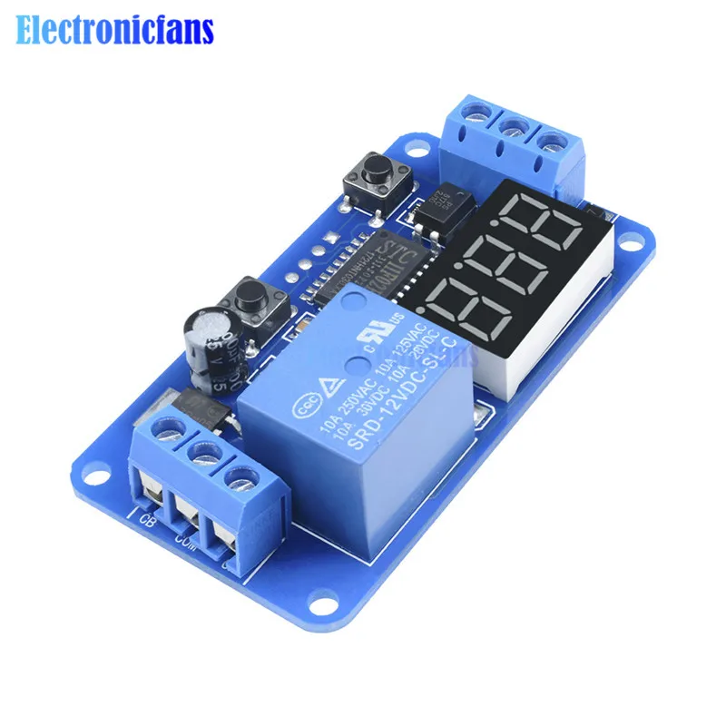 DC 12V реле задержки времени цикл запуска задержка таймер задержки переключения Модуль PLC домашней автоматизации WS16 светодиодный цифровой дисплей