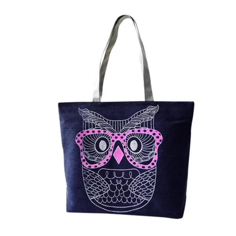 

2017 Newest Design Fashion Lady Owl Shopping Handbag Shoulder Bag Tote Canvas Purse Bags bolsa feminina para mujer