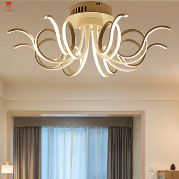 

Acrylic Aluminum Modern Led Ceiling Lights For living Room Bedroom New White Modern Warm White Ceiling Lamp Fixtures