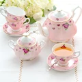 Color Enamel Coffee Pot Sugar Cans Milk Kettle Creative Bone China Drinkware Ceramic Set|Teapots| | -