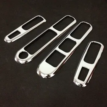 

ABS Chrome Door Armrest Panel Handle Window Lift Switch Button Cover Trims For Peugeot 3008 2009-2013 2014 2015 Car Accessories