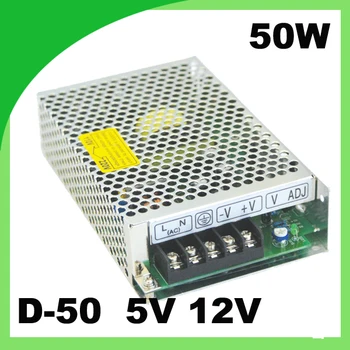 

Dual output switching power supply 5V 12V 100~120V/200~240V input LED power supply 50W 5V 12V transformer
