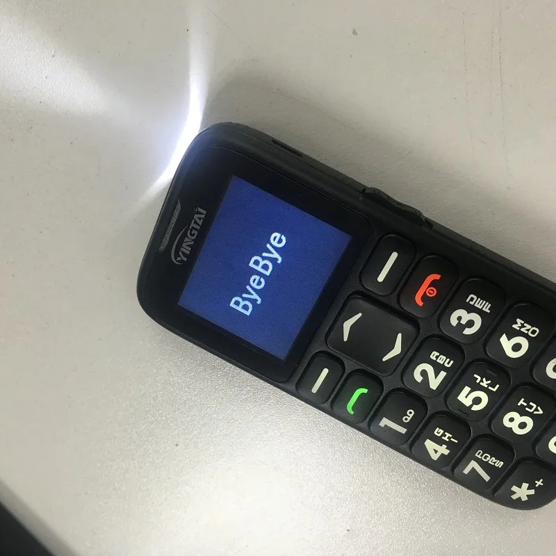 Мобильный телефон YINGTAIT19 для пожилых людей GSM большая кнопка SOS FM MTK с колыбелью