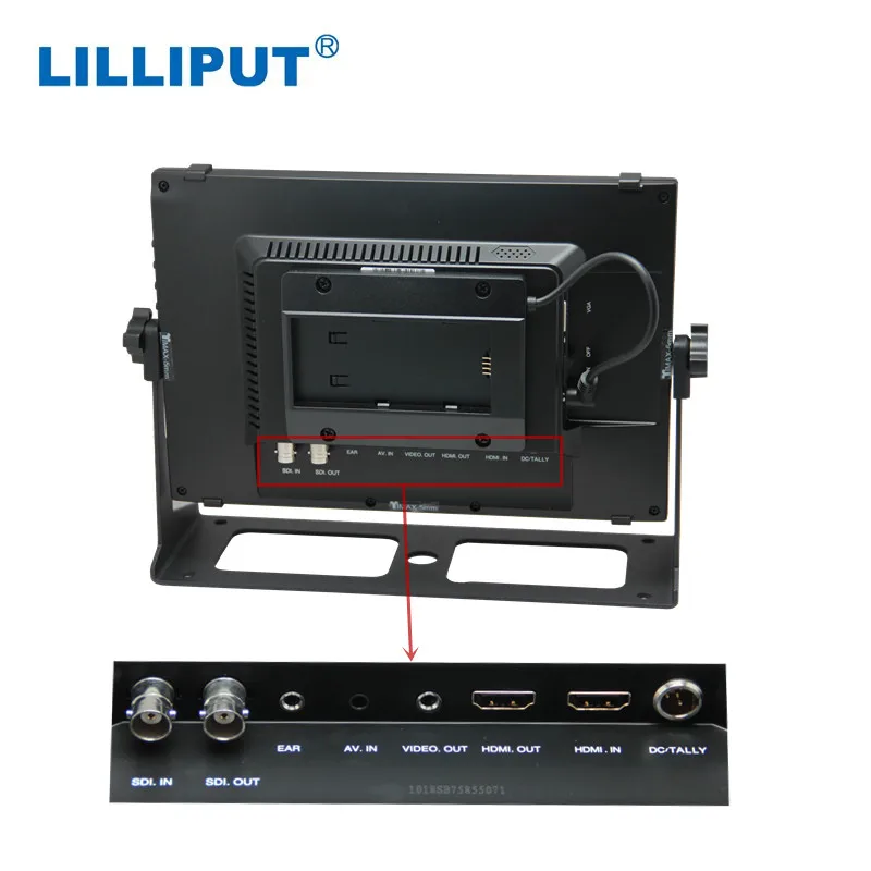 Lilliput TM-1018/S 10.1" Touch Control Menu 3G-SDI HDMI Camera monitor with as histogram, waveform, vector scope