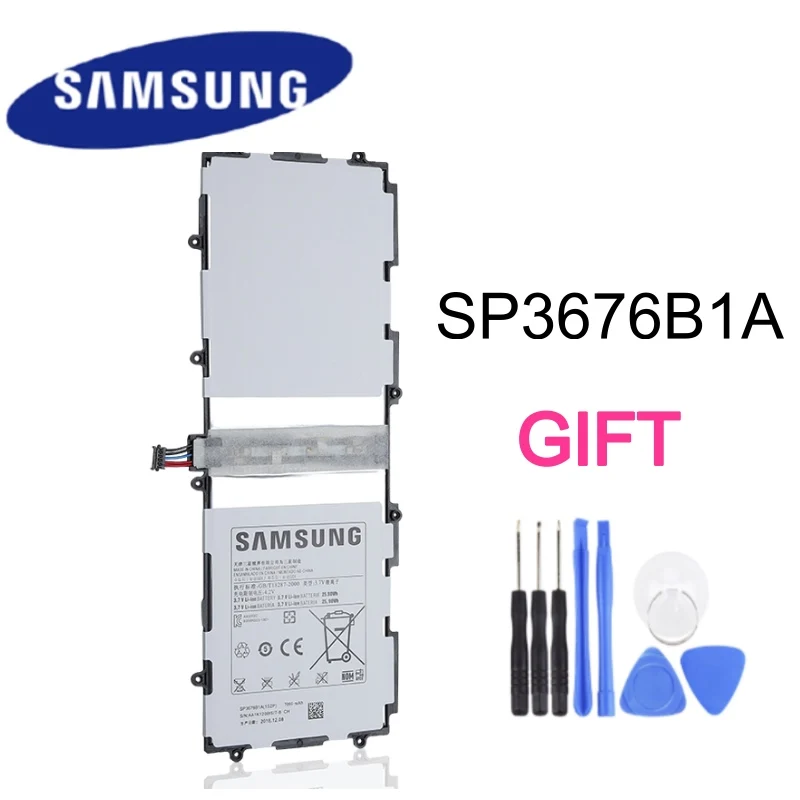 

SP3676B1A Original Tablet Battery For Samsung Galaxy Tab 10.1 S2 N8000 N8010 N8020 N8013 P7510 P7500 P5100 P5110 P5113 7000mAh