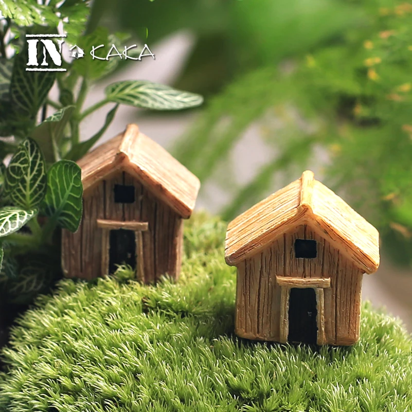 Micro fairy garden figurines Vintage wood board house miniatures/terrarium doll house decor/succulents DIY ornaments accessories fidget toys mechanical pencil set patch emblems led table lamp rotary shaver ornament crafts miniature figurines resin ornaments miniature ornament 3d printed toy