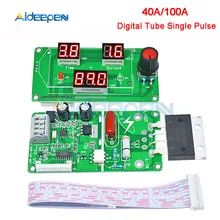 Module de commande de soudage par points 40A 100A, codeur numérique à impulsion unique, contrôleur de transformateur de temps de soudage par points 0-999 sec rouge