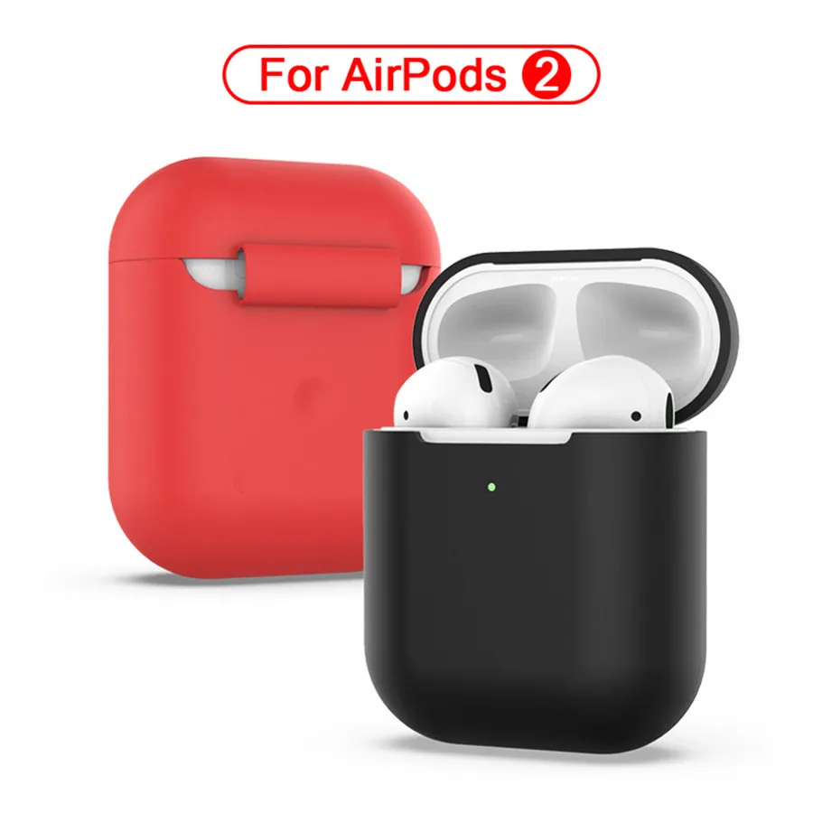 Силиконовый чехол для AirPods 2 Bluetooth наушники беспроводные наушники для Apple AirPods защитный чехол для Air Pods 2 Airpod2 чехол