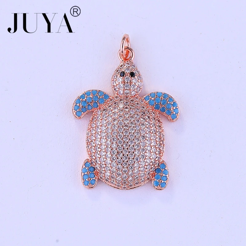 5pcs Top Quality Copper AAA Zircon Tortoise Turtle Charms Pendants Fit Jewelry Making Findings Accessories Diy Handmade Pingente