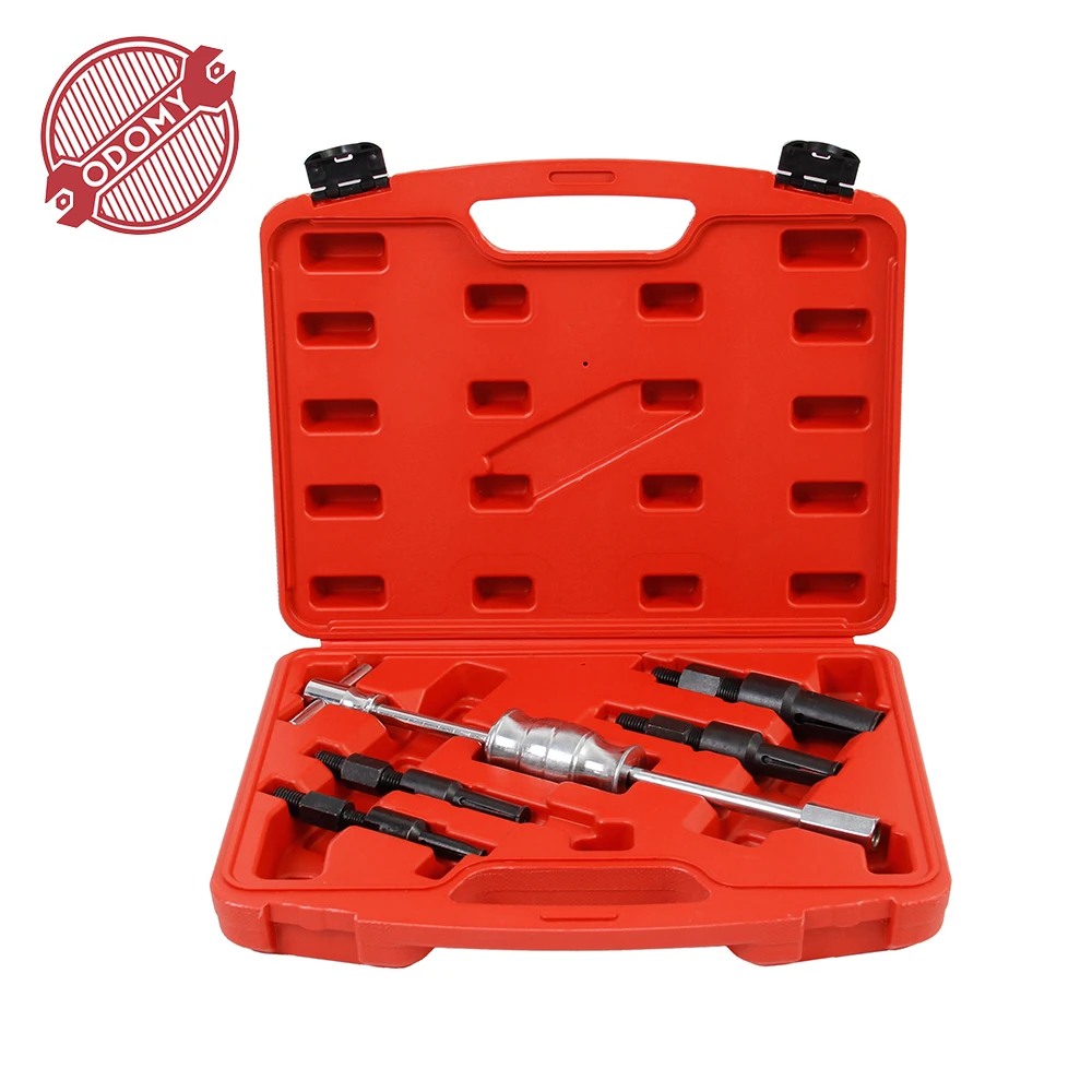 

Odomy 5PCS Blind Hole Inner Bearing Puller Kit Internal Bearing Blind Hole Remover Extractor Puller Slide Hammer Tool Kit Set