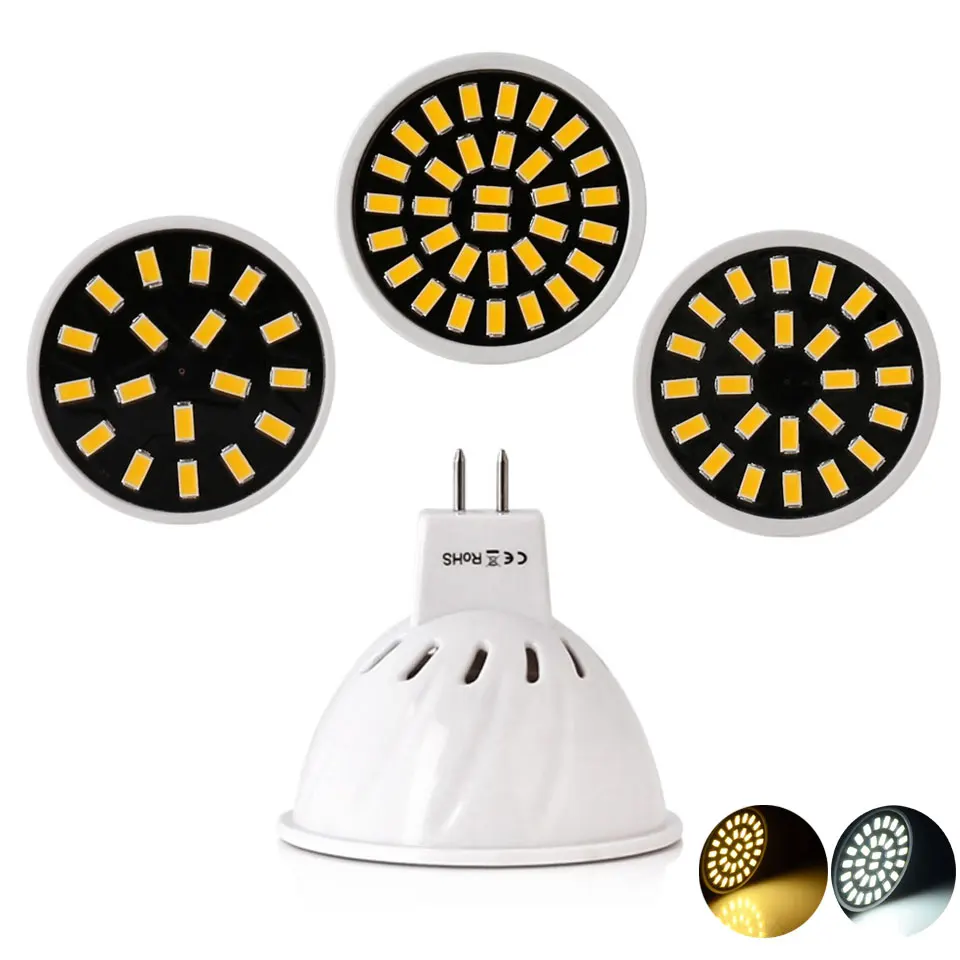 

MR16 Led Spotlight 110V 220V Led Lamp Bulb High Bright Light SMD5733 4W/6W/8W 18/24/32LEDs Lampara For Home Lamps