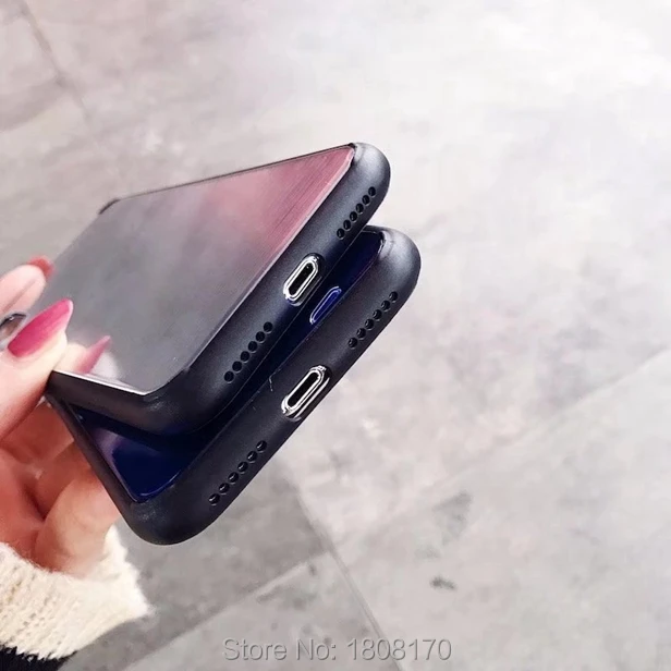 C-Ku чехол из закаленного стекла с рисунком из ТПУ для Iphone X 8 7 6 6 S Plus Wood Be Happy Smile You Me чехол для телефона 50 шт