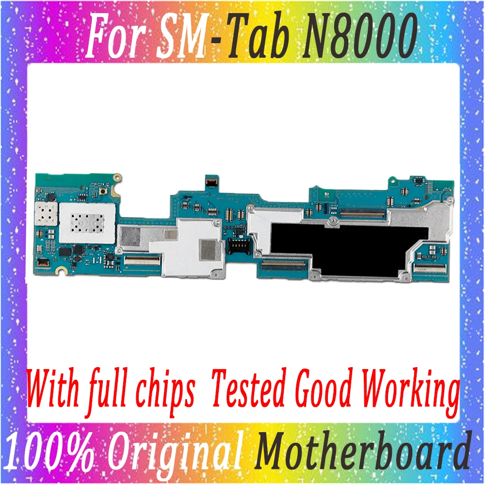 

Original Unlocked Motherboard For Samsung Galaxy Tab Note 10.1 N8000 3G&WIFI Mainboard Android os 16GB Logic Board With Chips