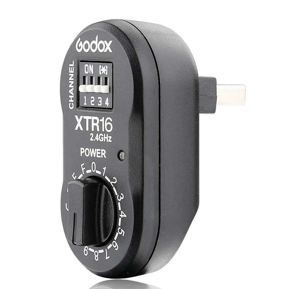 

Godox 16 Channels XTR-16 Remote 2.4G Wireless Power-control Flash Trigger Receiver for Witstro Ad360 Ad180 Speedlite (XTR-16)