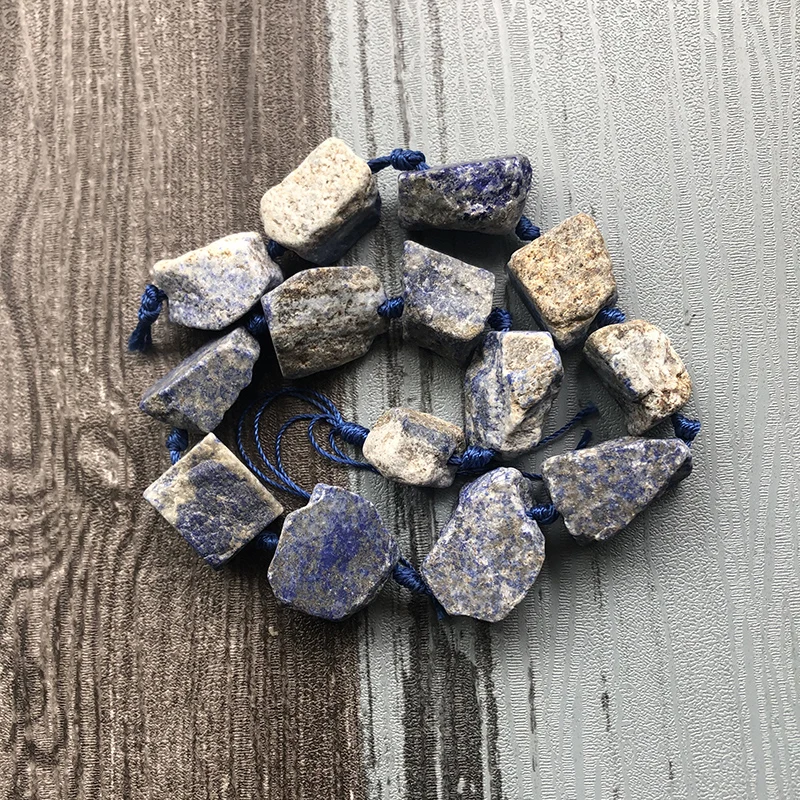 

RA0007 Natural semiprecious Stone 25-40MM Raw Lapis Rough Strands Beads