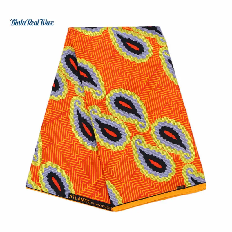 

High Quality 6 yards African Fabric New Hollandais Wax Ankara African Polyester Wax Prints Fabric for Dress FP6090
