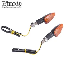 Bjmoto Универсальный светодиодный мотоциклетные M10 Янтарный Включите знак свет лампы мотоцикл мотокросс сигнала Индикатор свет лампы