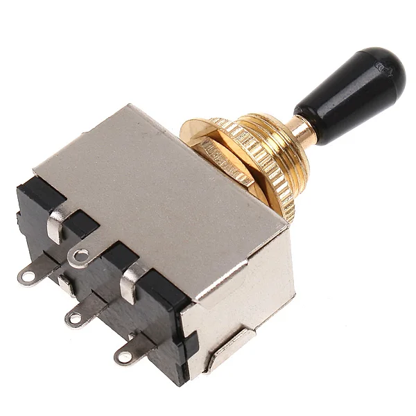 

1PC New Chrome 3 Way Closed Toggle Switch Goldeb For Electric Guitar Cream Knob Guitarra Accessories And Parts