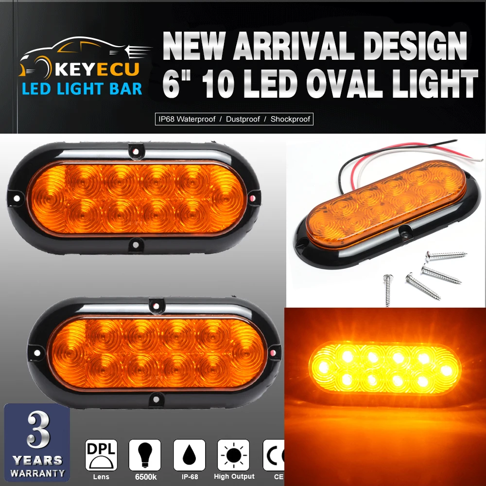 Watermelon Flush Mount Large Glass Marker Light Kit - Light Amber 2