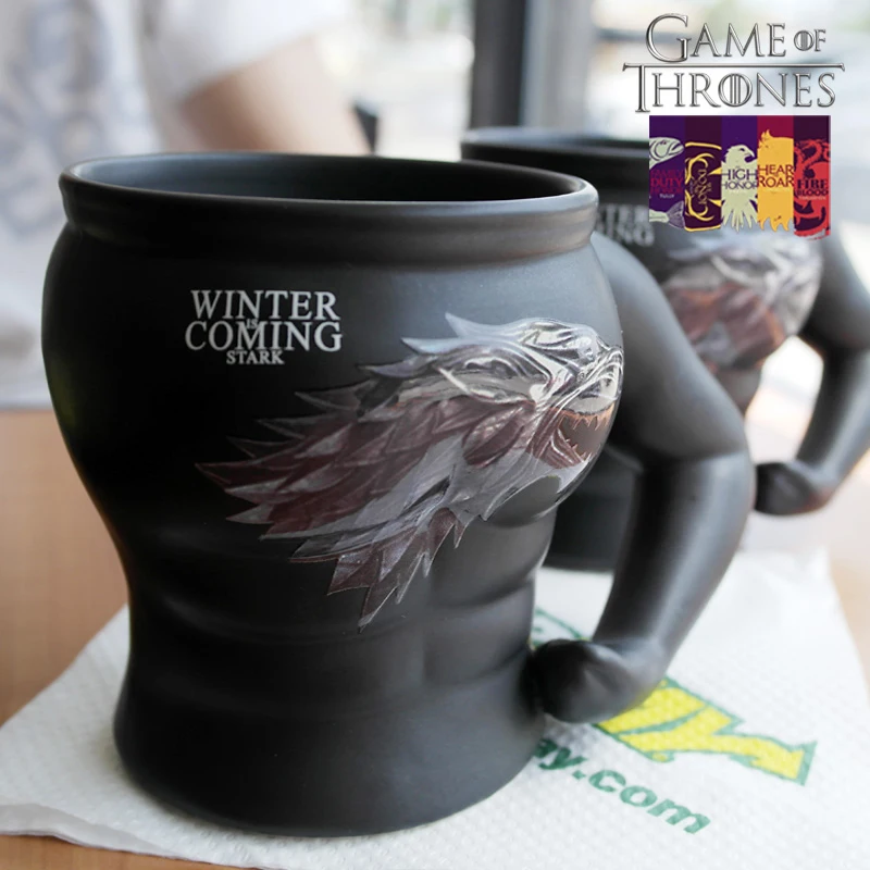 

Anime Game of Thrones stark Mugs Winter Is Coming Cups Sensitive Ceramic Tea La Copa Figure Toys For Friends Chirstmas Gift