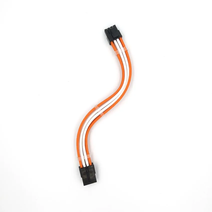 PCI-E 8Pin White_Orange_extension_cable