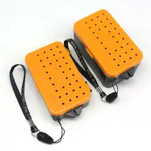 1 шт. Пластик коробка червь приманки коробка желтый Пластик ящики живца летать приманки случае Рыбалка аксессуары Рыбалка инструменты