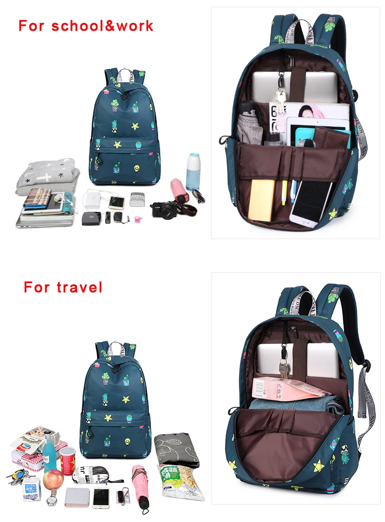 WINNER Daily Women Backpack For School Teenager Girls Flowers Printing Travel Backpacks  Floral Backpack Mochila 2018 (6)