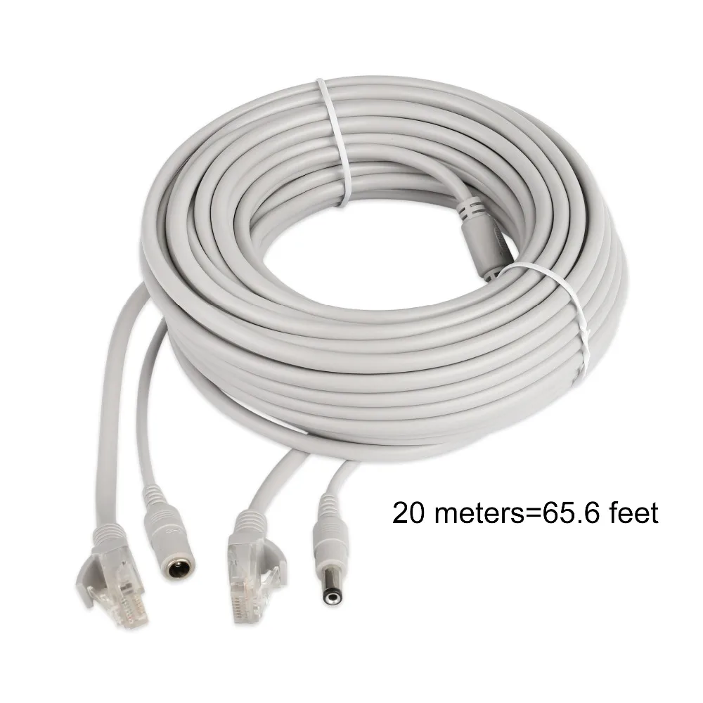  MISECU 30m/20m/15m/10m/5m RJ45 + DC 12V Power Lan Cable Cord Network Cables for CCTV network IP Cam - 32818761135