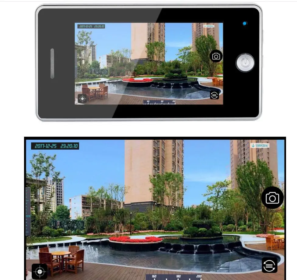 

720P HD Door Peephole Viewer Wired Door Eye 4.3inch LCD Color Digital TFT Memory Security Camera 120 Degree Viewing Angle