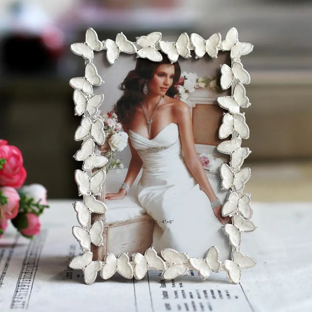 

1 Piece The Butterfly Border Metal Photo Frame/ 6/7/8/10 Inch Decorative Picture Frame/ Fashionable Household Decoration