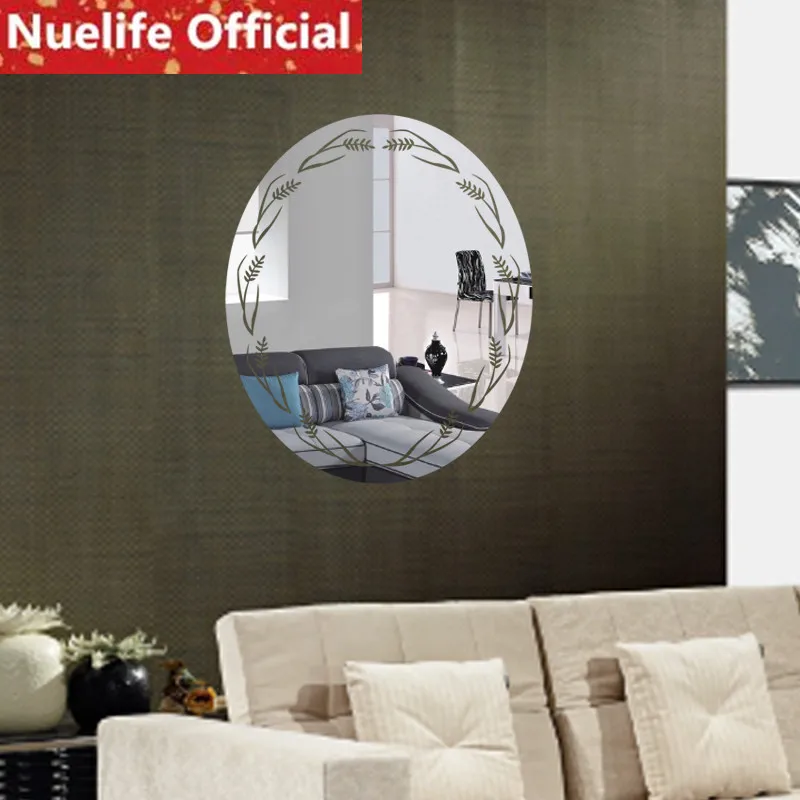 

elliptic plant design acrylic mirror wall stickers living room bedroom TV sofa porch background wall decoration wall stickers