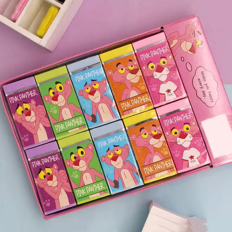 かわいい漫画ピンクパンサー鉛筆ゴム消しゴムかわいい動物消しゴム学生スクール子供のための文房具賞のギフト用品 消しゴム Aliexpress