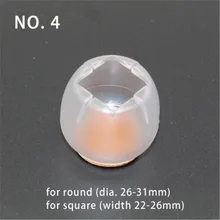 4 шт. прозрачное круглое дно для диа. 26-31 мм нога стула Защитная площадка Мебель Стол Крышка основания крышки против скольжения напольный защиты № 4