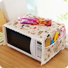 1 шт. хлопок пылезащитный чехол Чехол для микроволновой печи Микроволновая печь капюшон микроволновая печь полотенце с сумкой для хранения