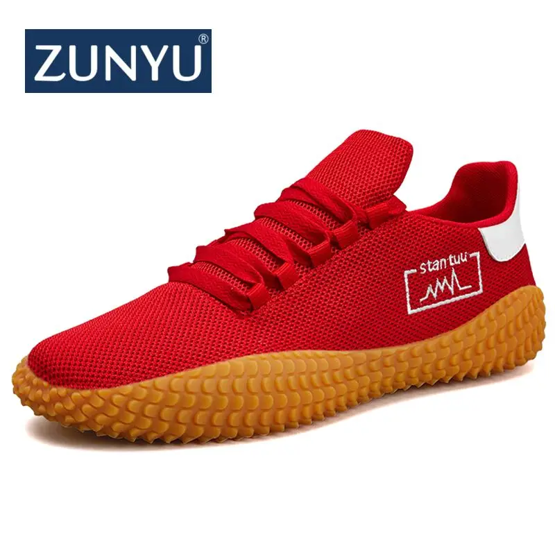 ZUNYU 2018 новые летние мужские белые туфли сетчатый дышащий мужской повседневная