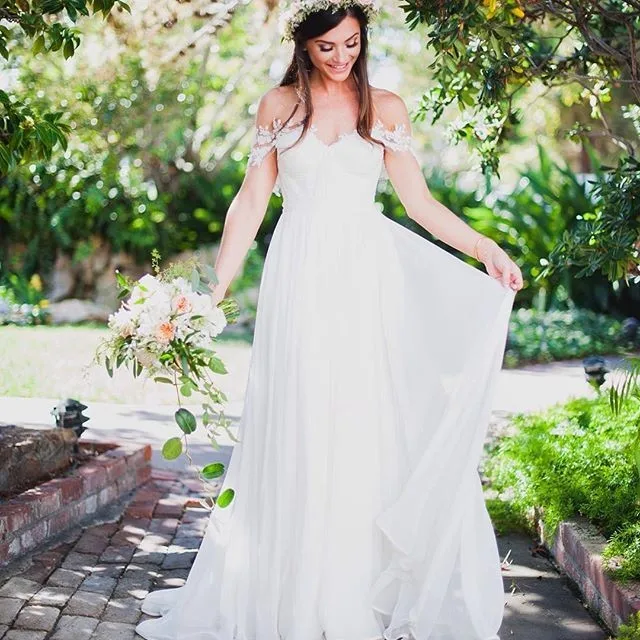 Country Girl Off the Shoulder Wedding Dress