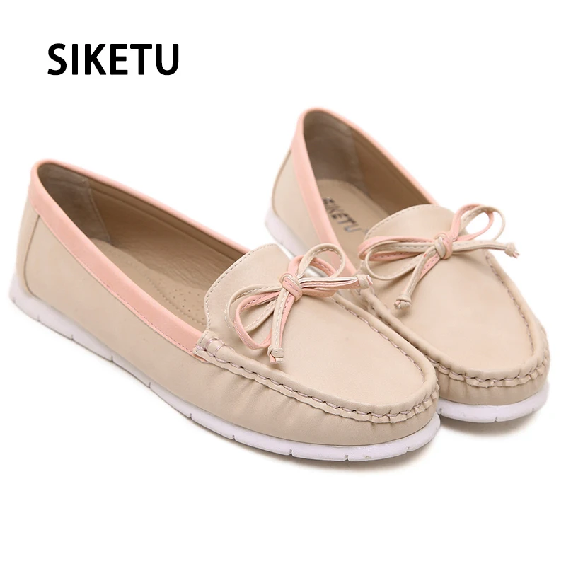 Hot Sale Elegant Women Flat Shoes Fashion Summer Spring Bowtie Loafers Ladies Lady Ballet Soft moccasins | Обувь